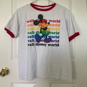 Walt Disney World Rainbow Retro Mickey Short Sleeve T-shirt